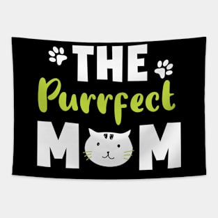 Purrfect Cat Mom Tapestry