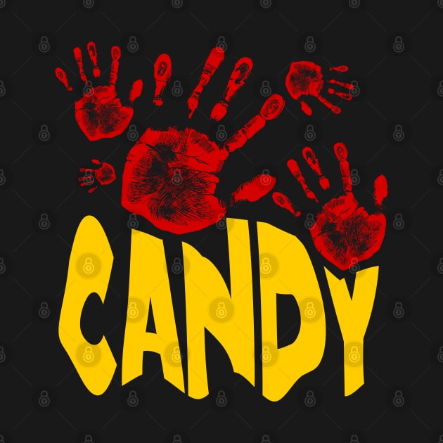 Bloody Hands Halloween Candy Design by etees0609