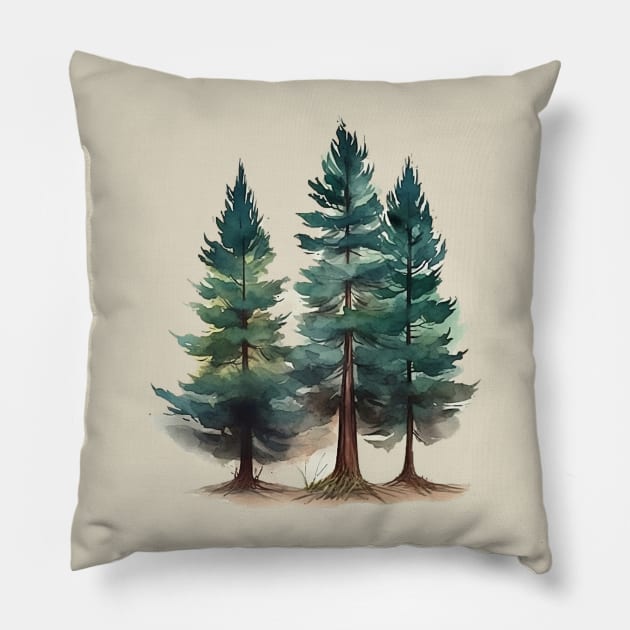 Fickle Pines Pillow by Young Inexperienced 