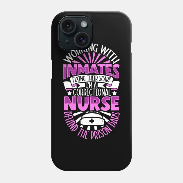 Nurse behind prison bars - correctional care Phone Case by Modern Medieval Design