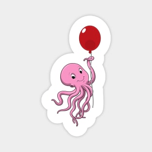 Octopus with Balloon Magnet