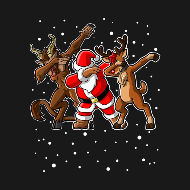 Dabbing Krampus santa claus Rudolph by Zak N mccarville