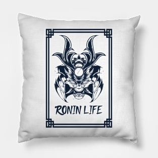 Ronin Life Cool Samurai Mask Japanese Design Pillow