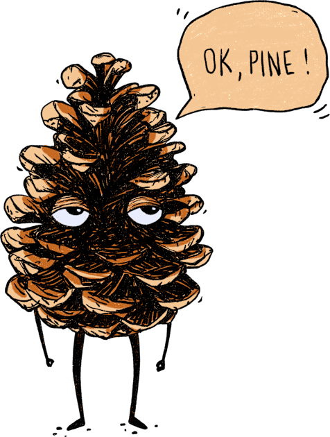 OK, fine! Pine cone Kids T-Shirt by hyperactive