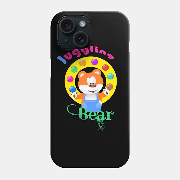 Juggling Teddy Bear Phone Case by Designvalley