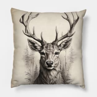 Stag vintage Pillow