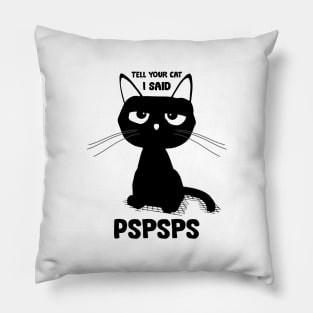 Funny black cat Pillow