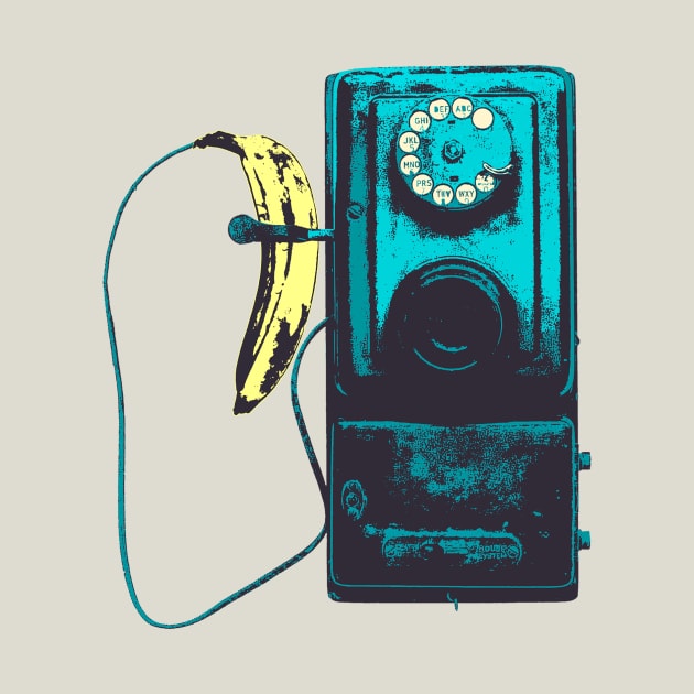 Vintage Banana Public Telephone by Elefunk