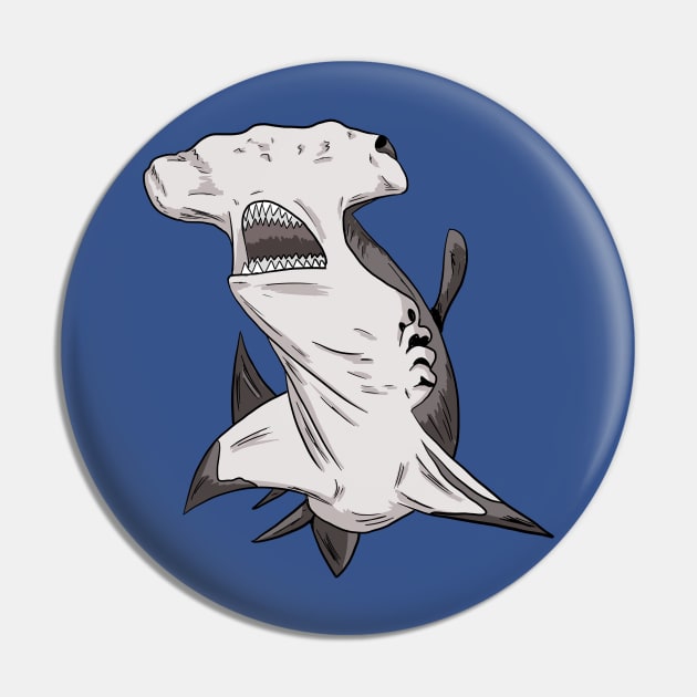 Hammerhead Shark Pin by Black Snow Comics