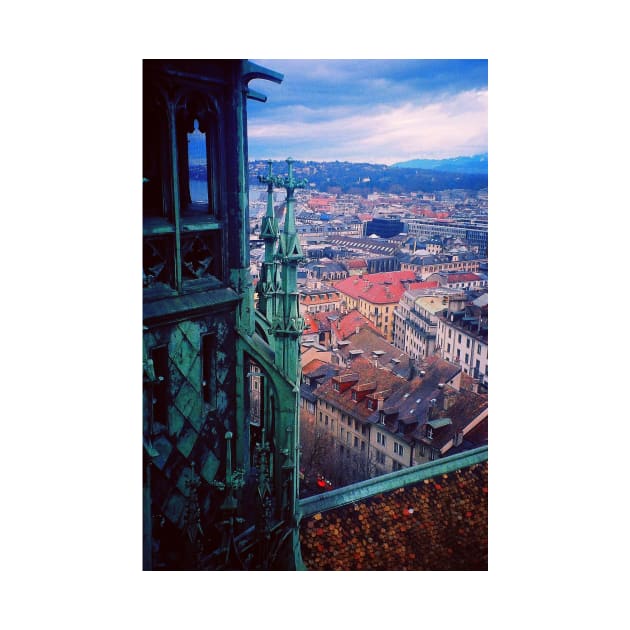 Geneve. A View of the City from the Tower of the Cathedral of St. Peter. Switzerland 2005 by IgorPozdnyakov