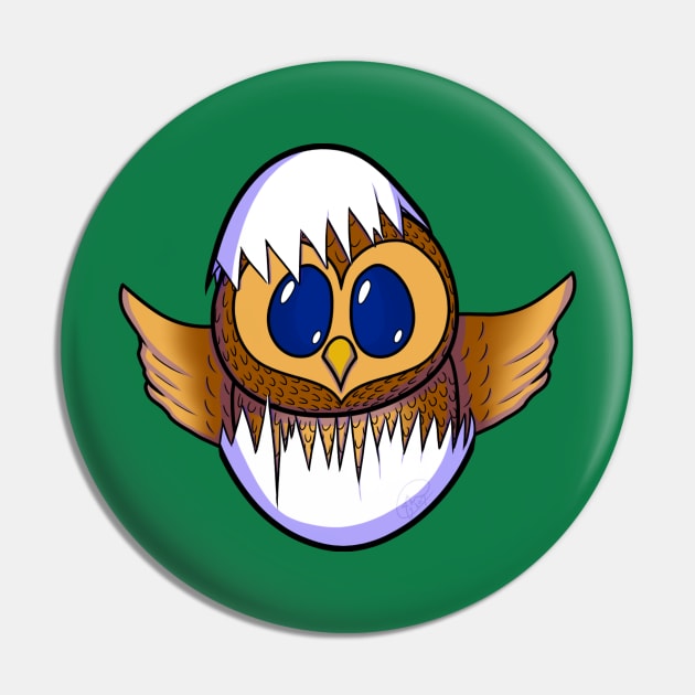 Baby Owl Hatchling Pin by ForsakenSky