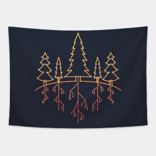 Electronic Pines Tapestry