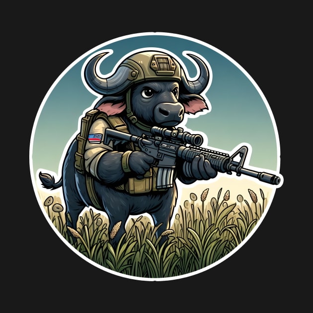 African Buffalo Tactical by Rawlifegraphic