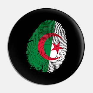 Flag of algeria fingerprint Pin