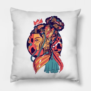 Retro Triad Beauty Queen Pillow