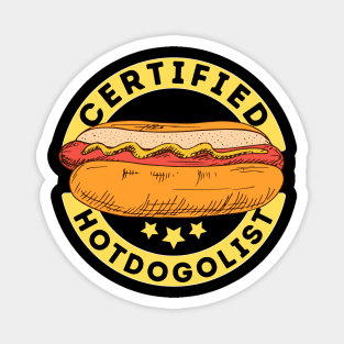 Certified Hotdogolist Hot Dog Lover Magnet