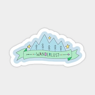 Wanderlust Mountain Magnet