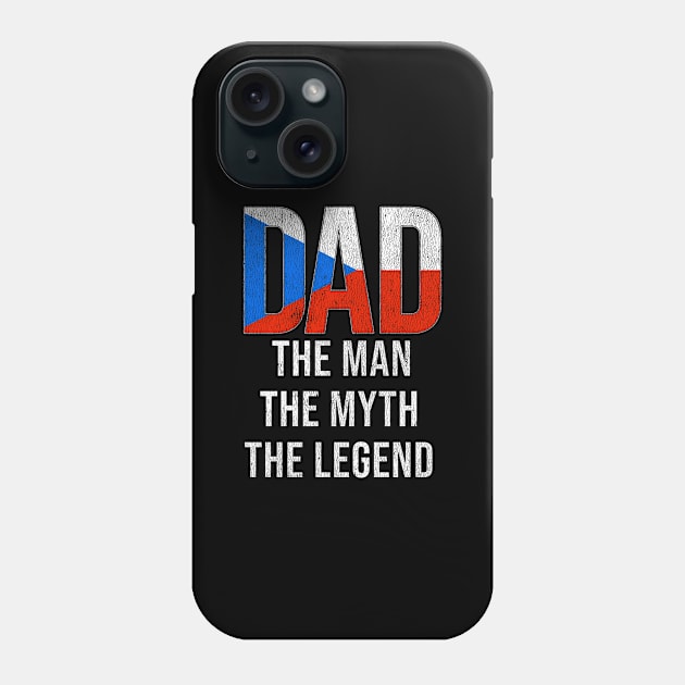 Czech Dad The Man The Myth The Legend - Gift for Czech Dad With Roots From Czech Phone Case by Country Flags