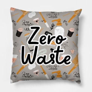 Zero Waste Earth Day in Gray Pillow