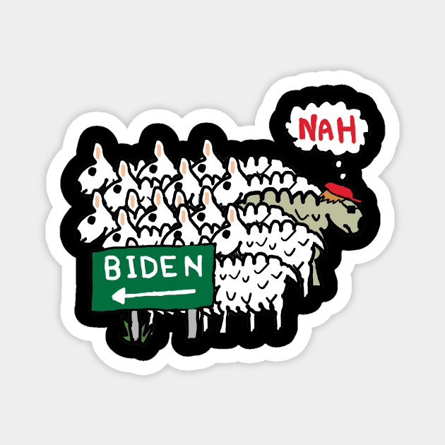 Funny Anti Biden Magnet by Mark Ewbie