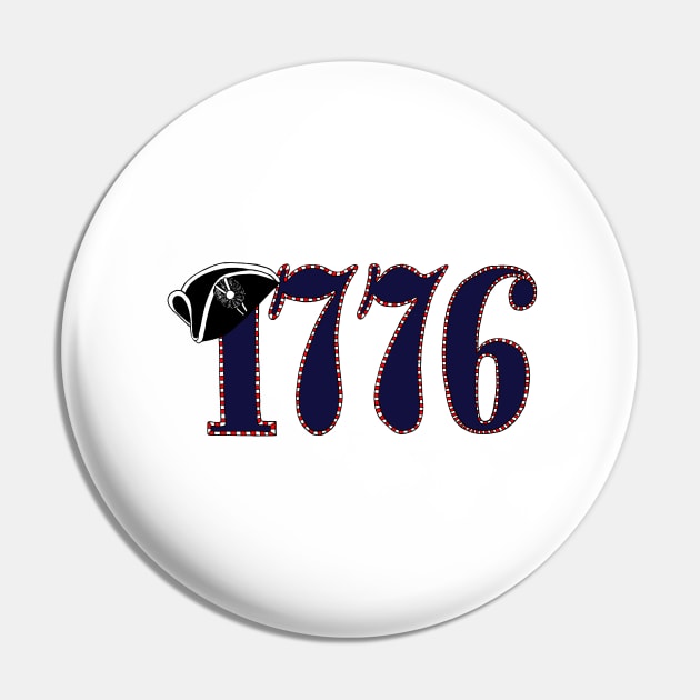 1776 with Tricorn Hat Pin by marilynllowe