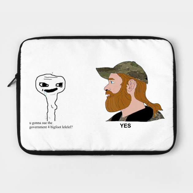 Discovering Bigfoot Nordic Gamer Meme Nordic Gamer Laptop Case