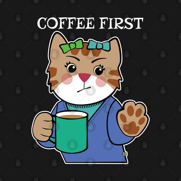 Coffee First Cat by Sue Cervenka