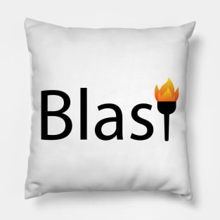 Blast blasting typography design Pillow