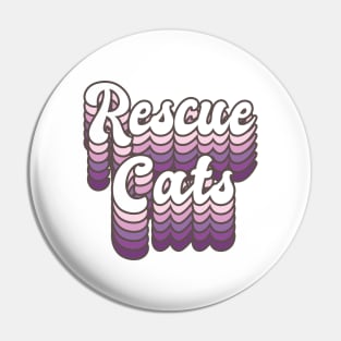 Retro Rescue Cats Pin