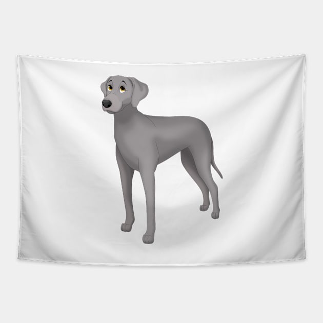 Weimaraner Dog Tapestry by millersye