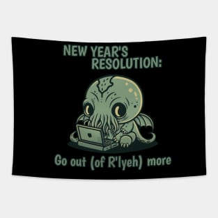 Cthulhu - New Year's Resolution - Go out (of R'lyeh) more Tapestry
