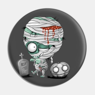 Zombie Mummy Baby Monster Halloween Character Pin