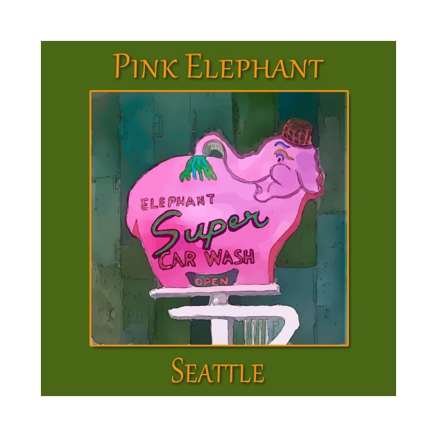 Pink Elephant Neon Sign in Seattle by WelshDesigns