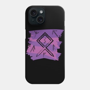 Purple Paint Runes Norse Mythology Asatru Phone Case