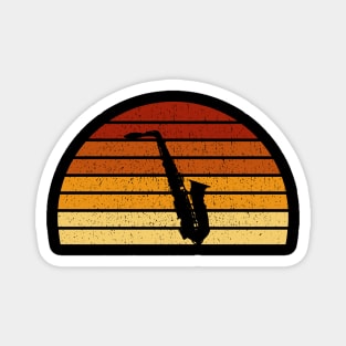 Vintage Sunset Saxophone Gift For Saxophonists & Sax Players Magnet