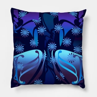 Night Floral Fantasy Pillow