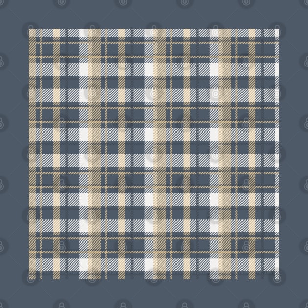 Tartan - Navy, Sand and Natural White by lents