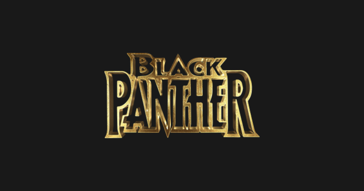 Black Panther Logo Gold - Black Panther - Sticker | TeePublic