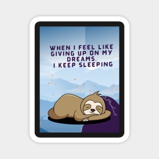 Sleeping Dreamer - Cute Sloth Magnet