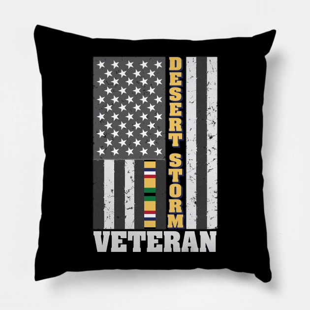 Desert Storm Flag Pillow by myoungncsu