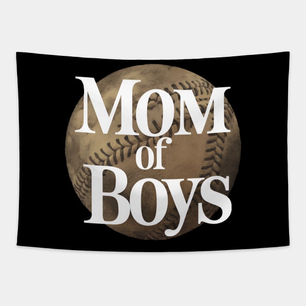 Mom of boys baseball Tapestry by Humor Me tees.