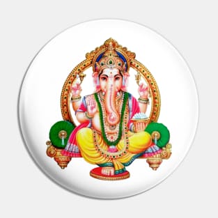 Ganesha , Hindu God Of Good Tidings Pin