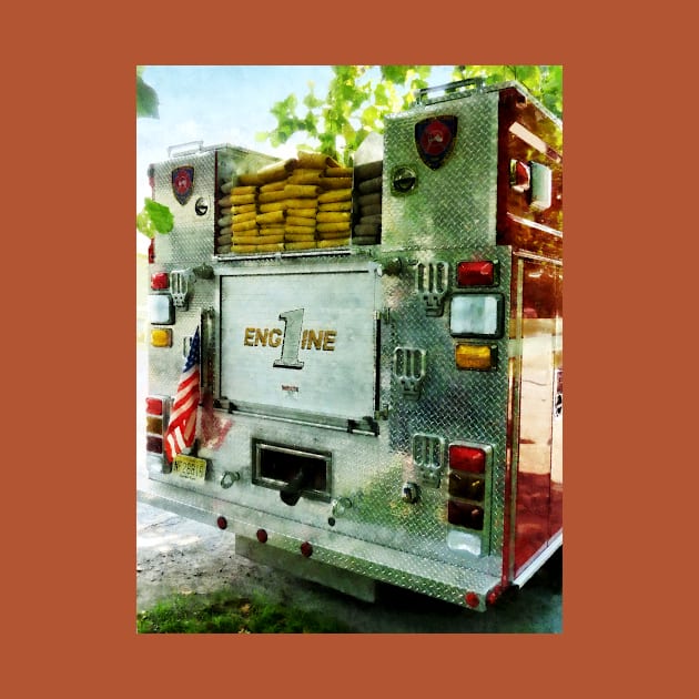 Fire Truck - Back Of Fire Truck Closeup by SusanSavad