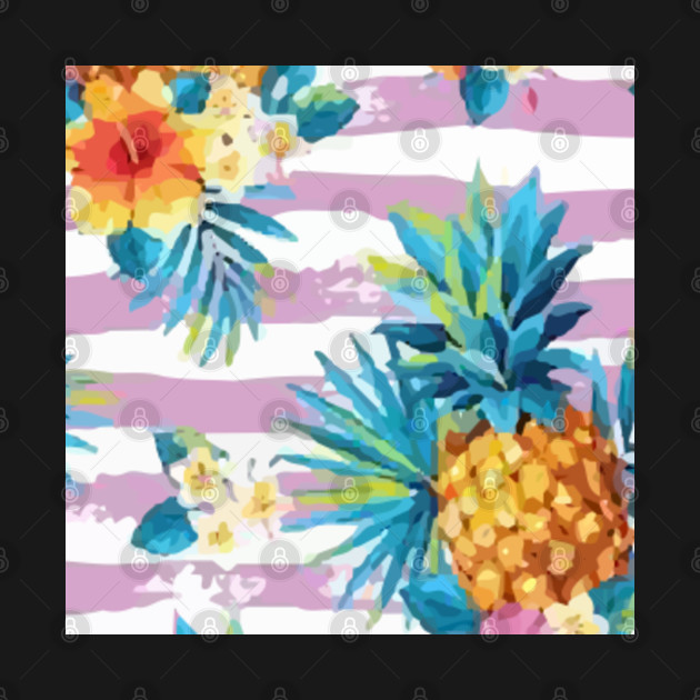 Discover Pineapples Tropical Flora Pattern - Pineapples - T-Shirt