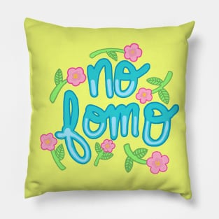 No fomo typography type hipster tumblr floral sticker youtuber Pillow