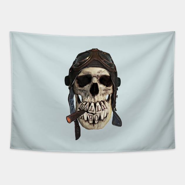 TALLY HO  (skull series 2 of 3) Tapestry by LAZYJStudios