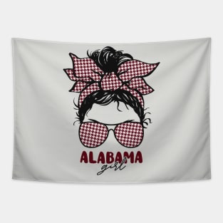 Proud Alabama Girl Letting My Roots Show // Messy Hair Don't Care Alabama Houndstooth Tapestry