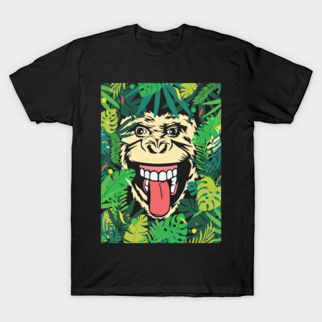 Funny Simpanze Face Tshirt Anima Lovers Monkey Lovers Punny Animal Tshirt For Gift Funny T Shirt Teepublic