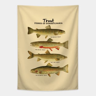 Trout Fishes of Pennsylvania Tapestry