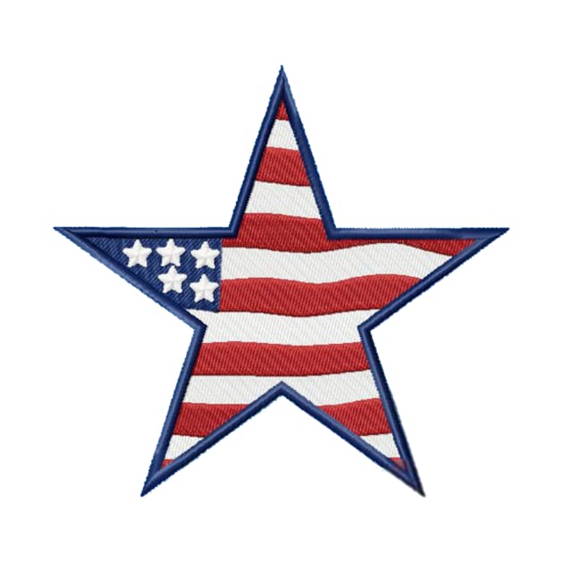 Embroidery American Star by anacarminda